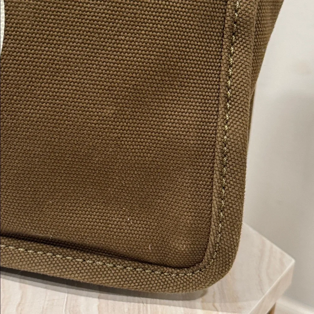 Marc Jacobs Bag Signet Canvas Olive Green Logo Tote - Picture 6 of 17